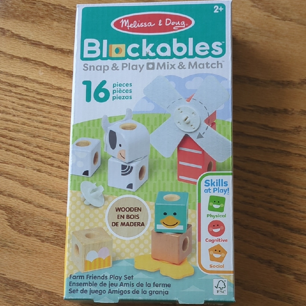 Melissa & Doug Blockables Farm Friends Play Set